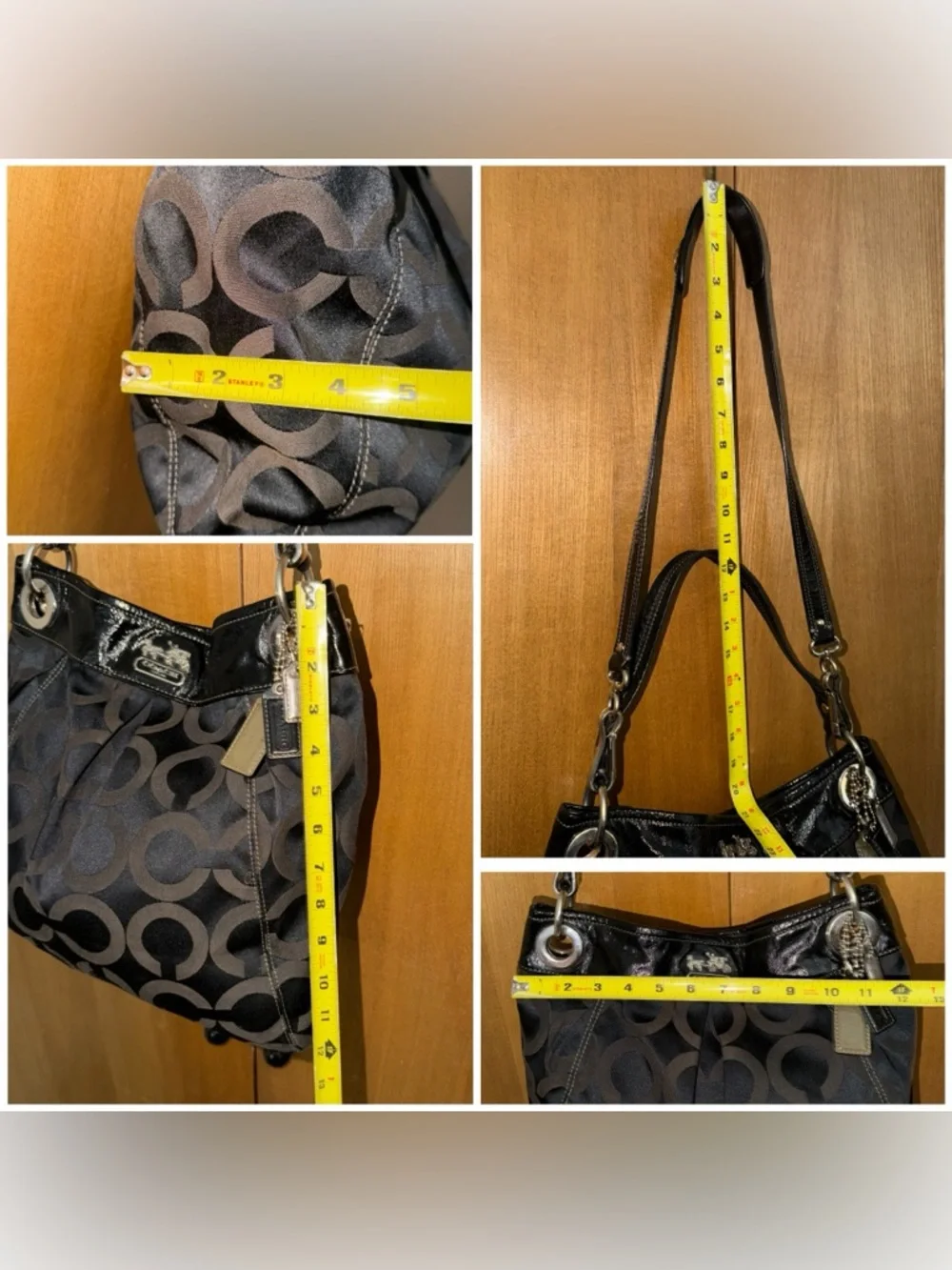 Coach Madison Black Shoulder Bag with Crossbody Strap - Style 14580 - Picture 4 of 16